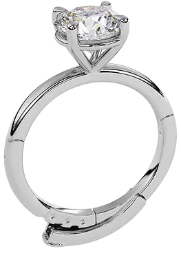 White Gold Multi-Stage Locking Ring